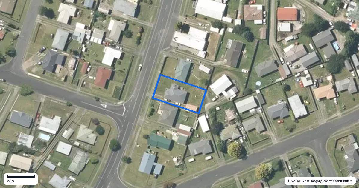 Property context map for 45 Tainui Street, Tokoroa
