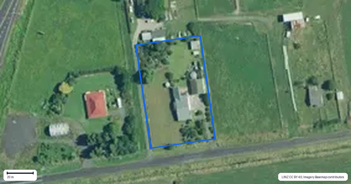 Property context map for 19 Old Ferry Road, Orongo, Thames