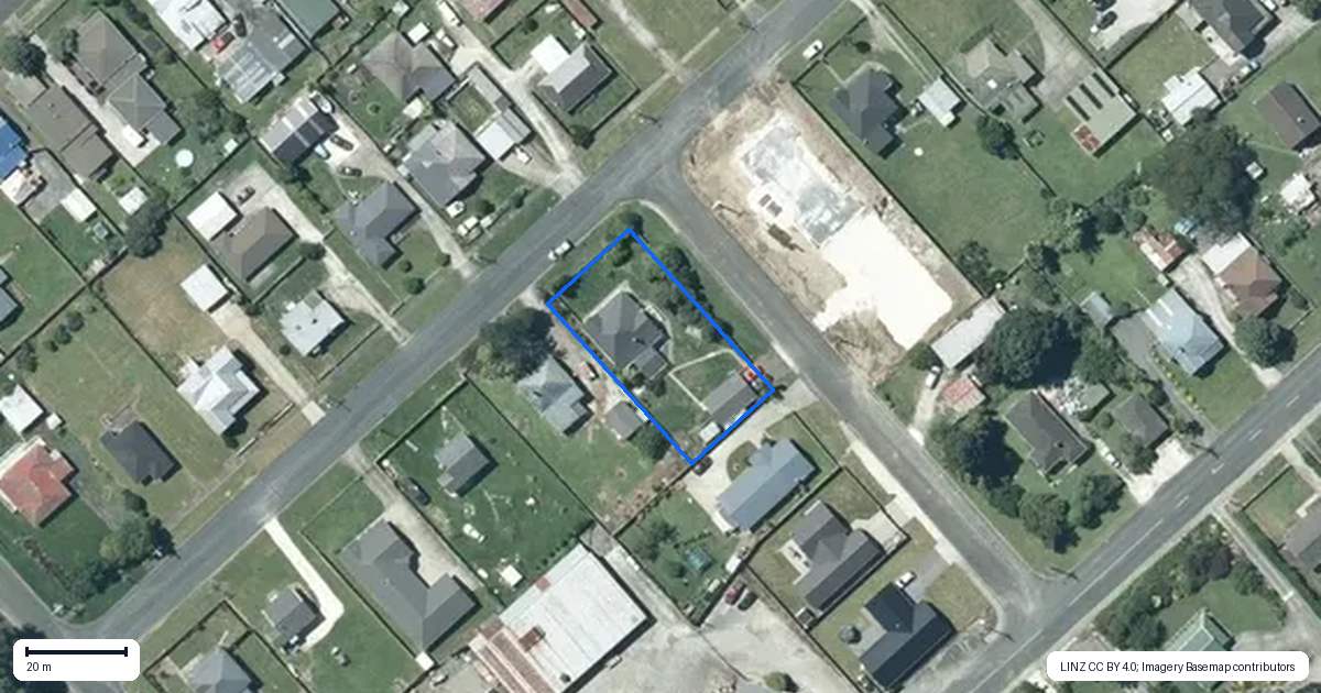 Property context map for 7 Duke Street, Te Kuiti