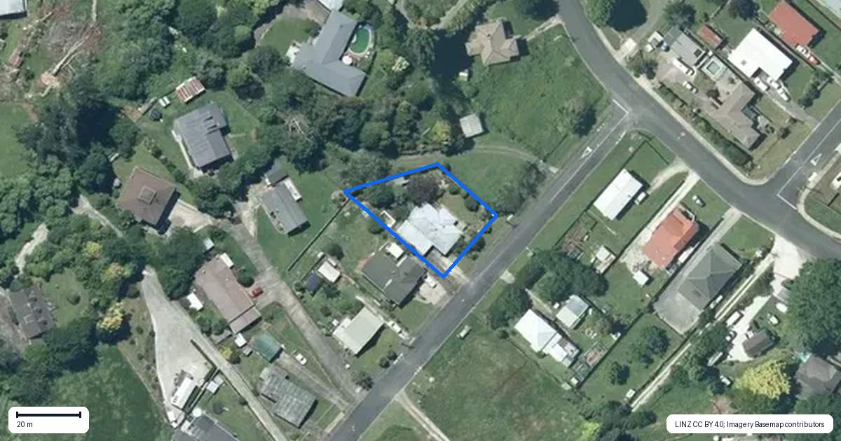 Property context map for 8 Mary Street, Te Kuiti