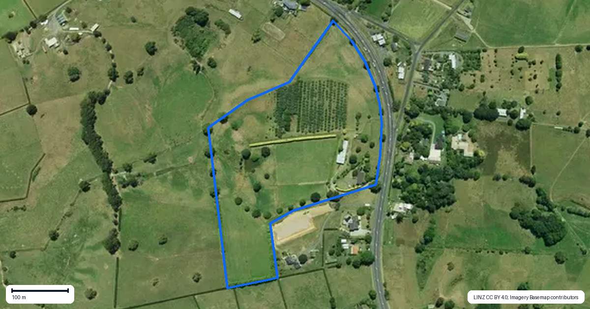 Property context map for 4872 Ohaupo Road, Te Awamutu