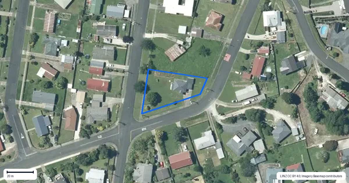 Property context map for 40 Seddon Street, Te Kuiti