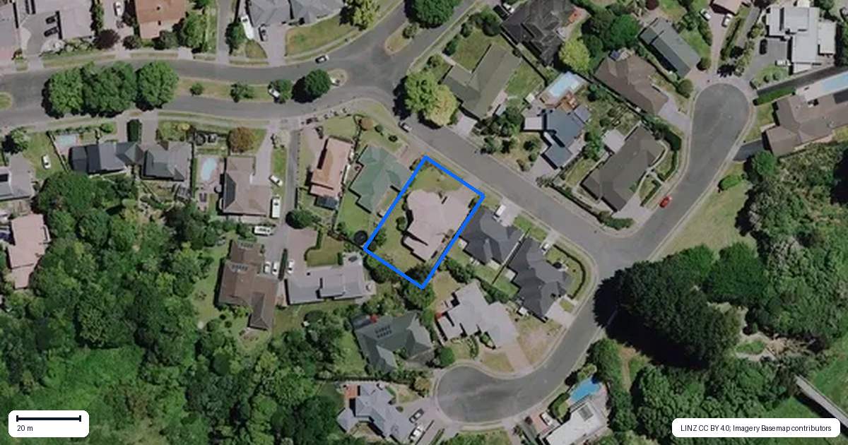 Property context map for 4 Longwood Place, Harrowfield, Hamilton