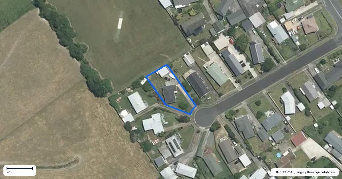 Property context map for 12 Gummer Place, Morrinsville