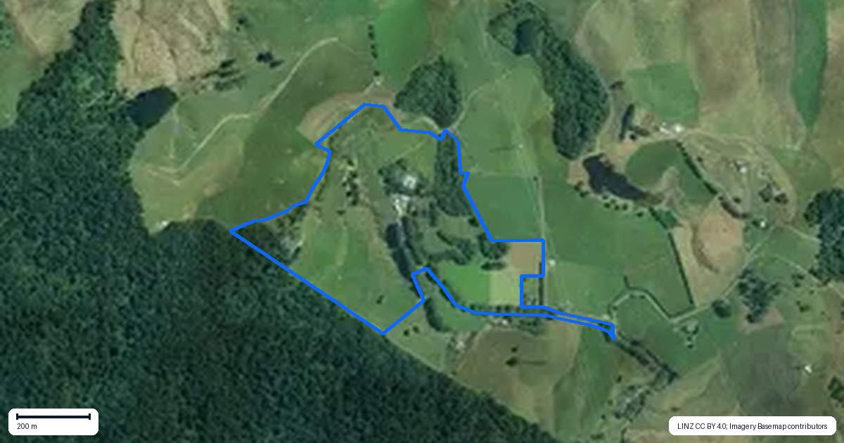 Property context map for 261 Gray Road, Te Miro, Cambridge