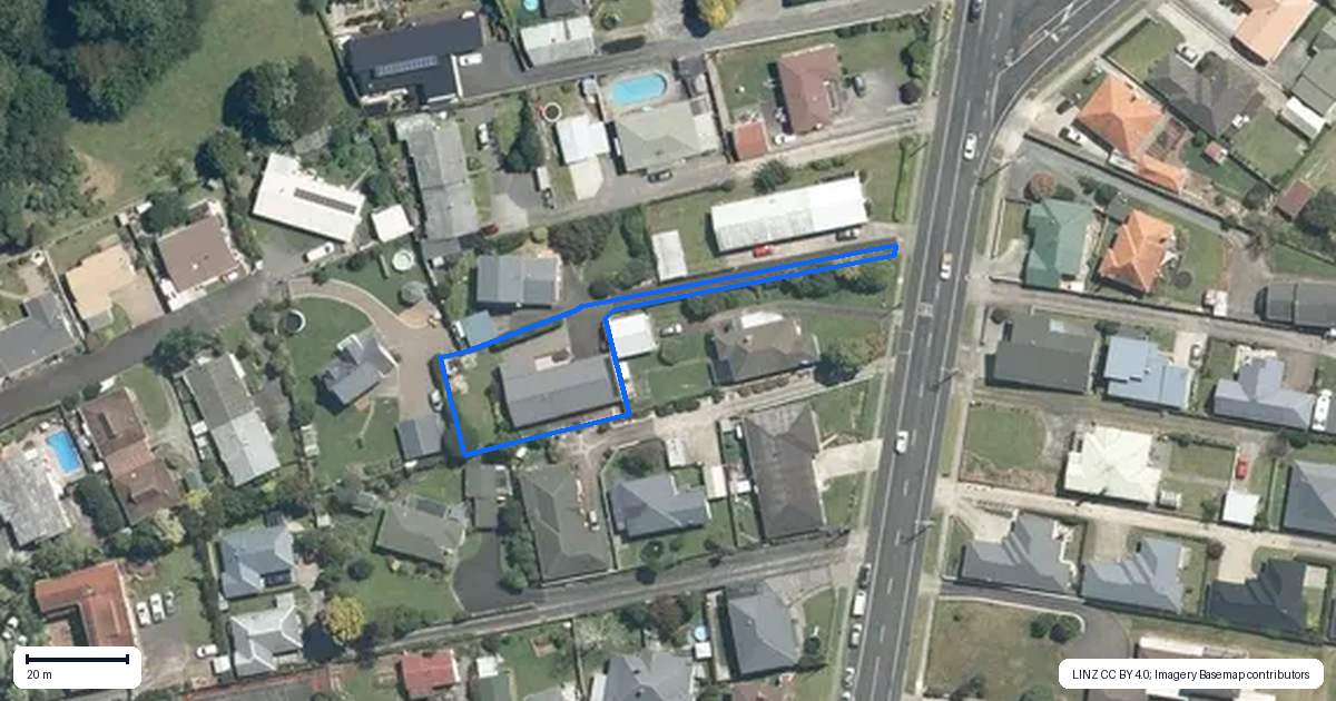 Property context map for 610 Bank Street, Te Awamutu