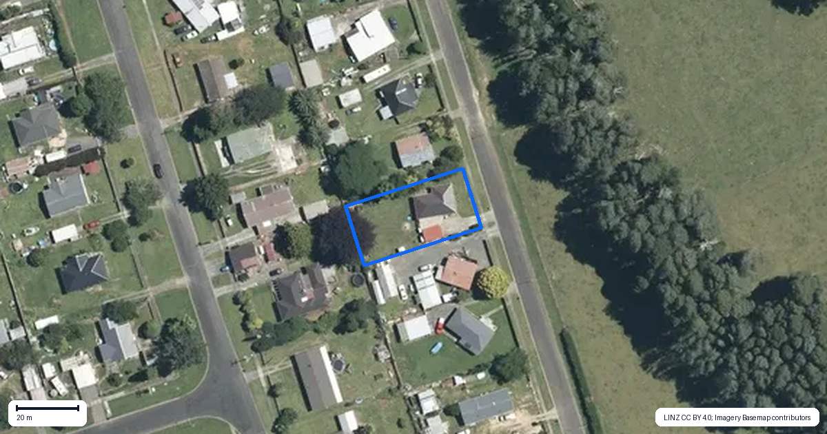 Property context map for 43 Mills Street, Waharoa