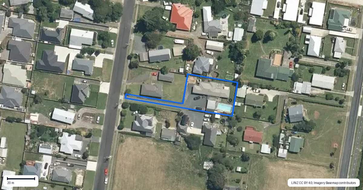 Property context map for 29A Whitaker Street, Kihikihi, Te Awamutu