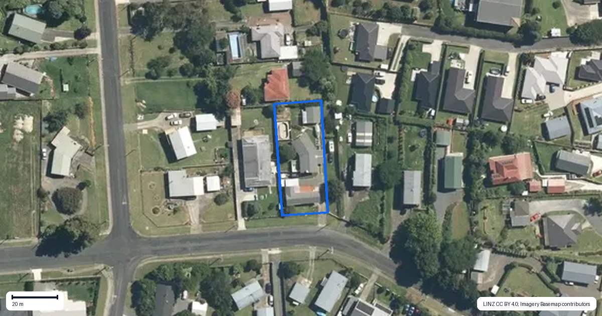 Property context map for 16 Galloway Street, Kihikihi, Te Awamutu