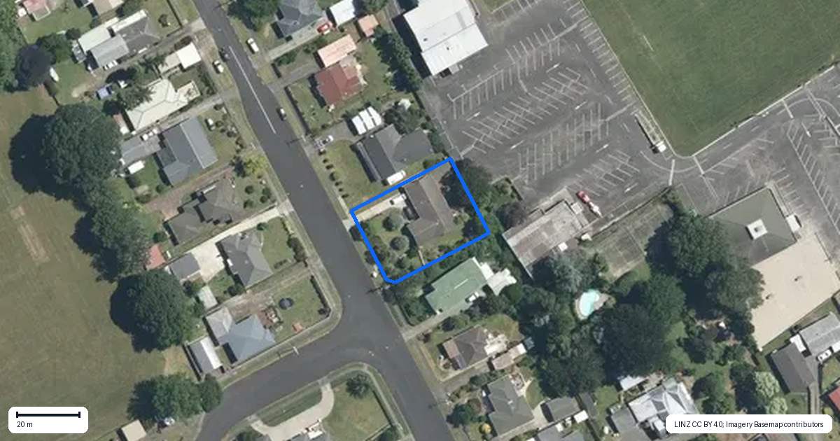 Property context map for 8 Sanders Avenue, Morrinsville