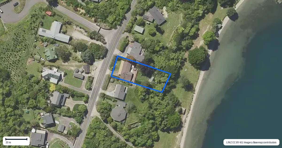 Property context map for 143 Spencer Road, Lake Tarawera, Rotorua
