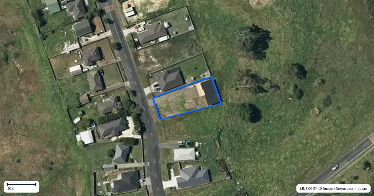 Property context map for 21 Te Puea Avenue, Meremere, Mercer