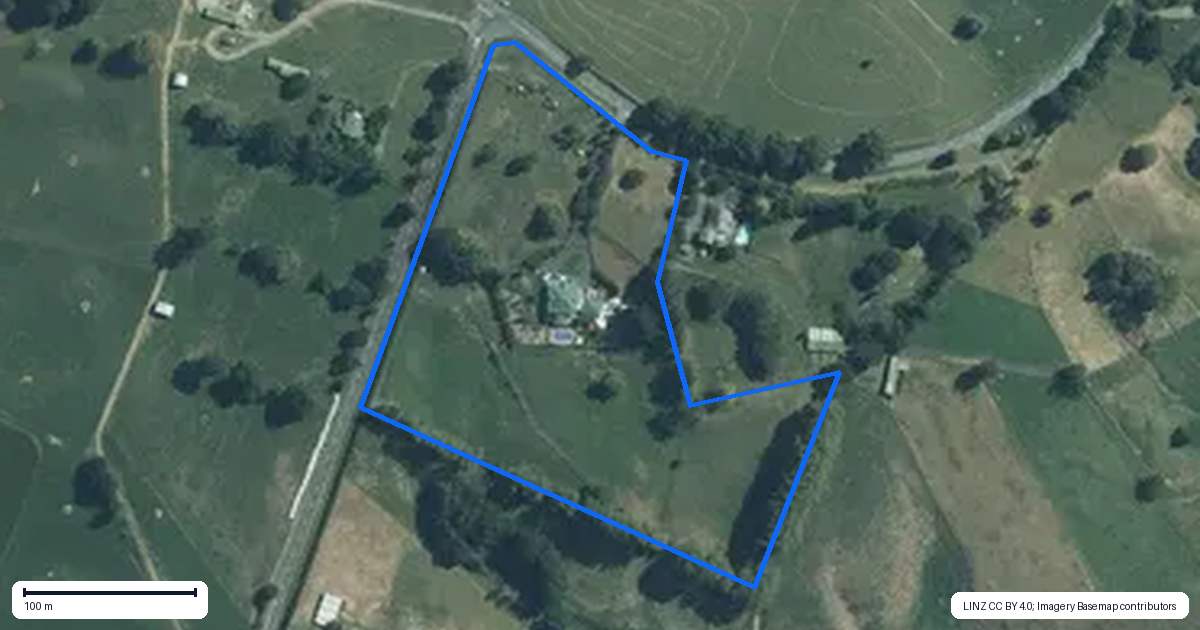Property context map for 227 Bell Road, Pirongia