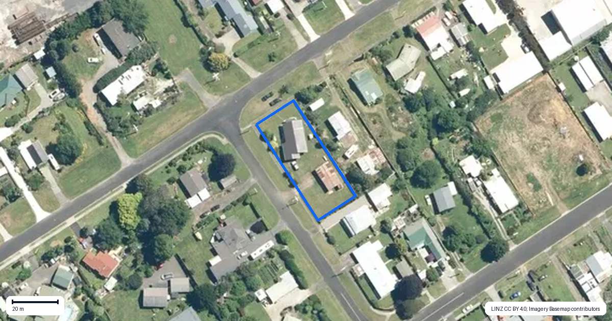 Property context map for 1 Robin Street, Waihi