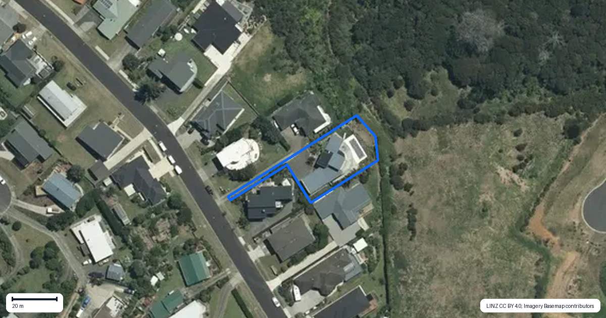 Property context map for 148 Centennial Drive, Whitianga