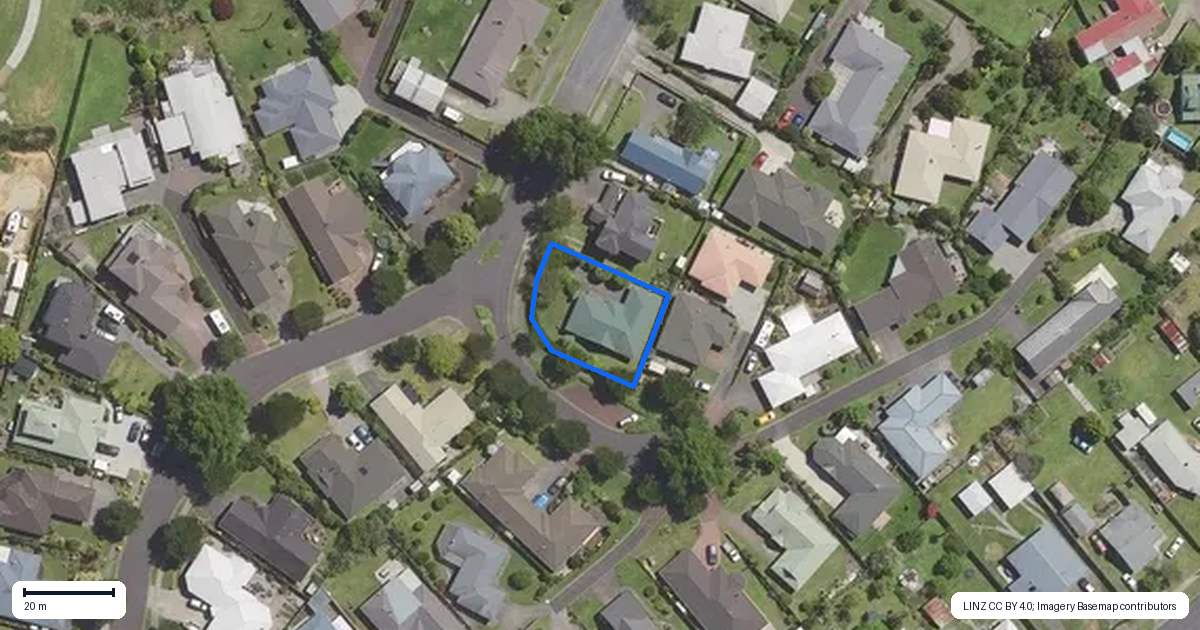 Property context map for 1 Grosvenor Place, Katikati