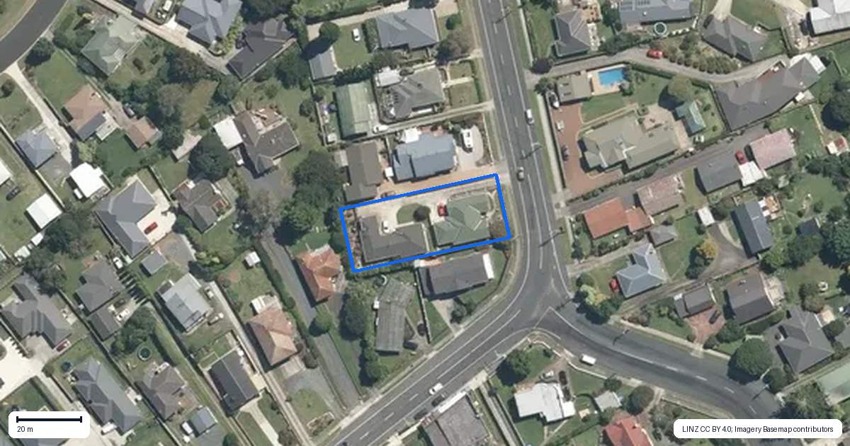 Property context map for 1/1150 Bank Street, Te Awamutu