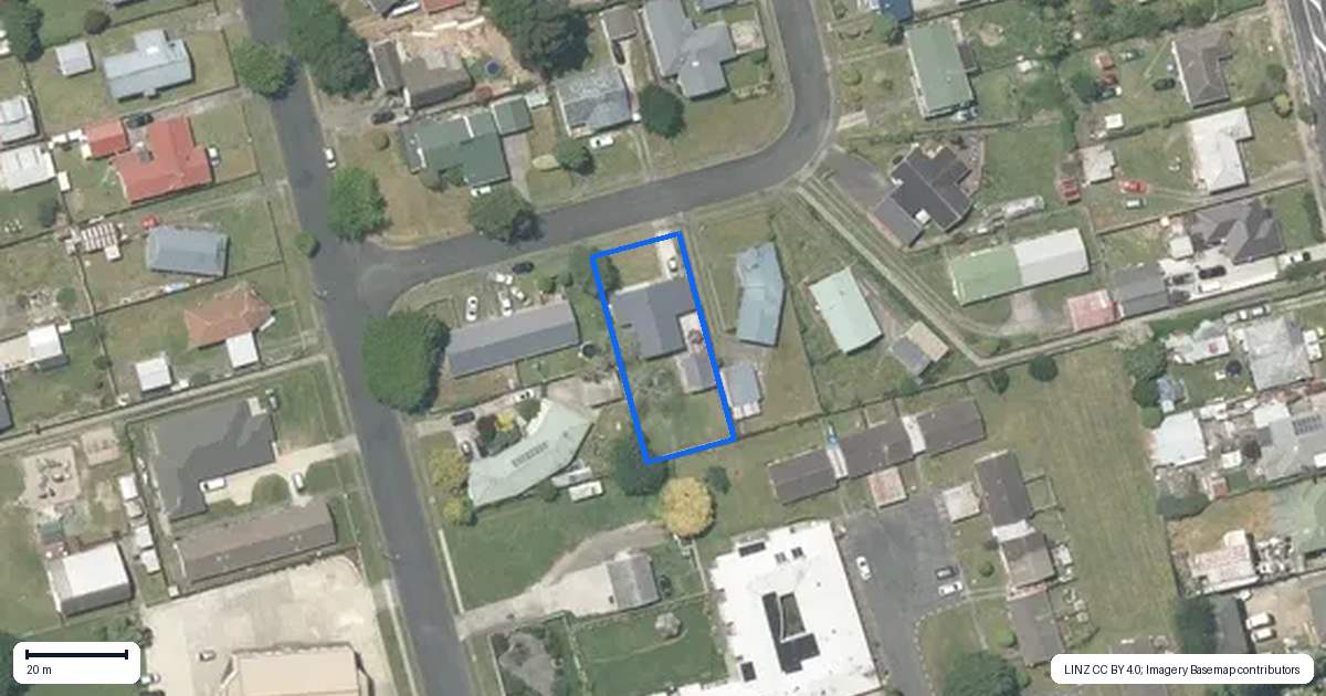 Property context map for 19 George Place, Tokoroa