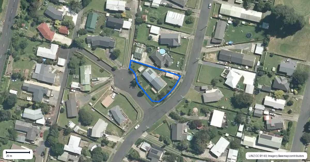 Property context map for 38 Clark Court, Te Awamutu