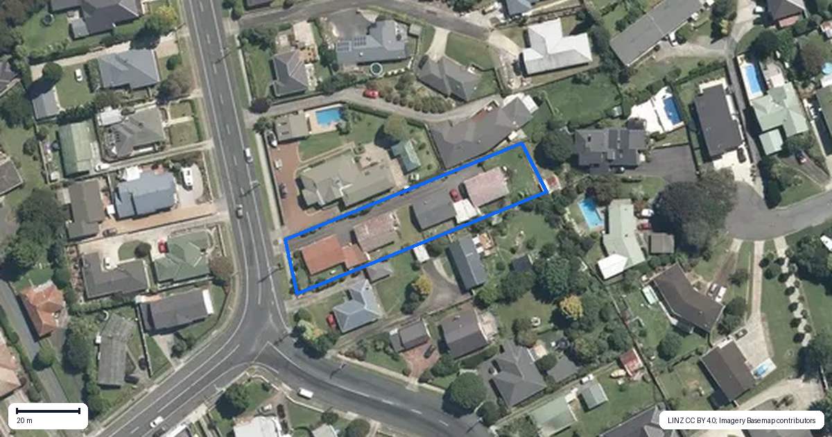 Property context map for 2/1151 Bank Street, Te Awamutu