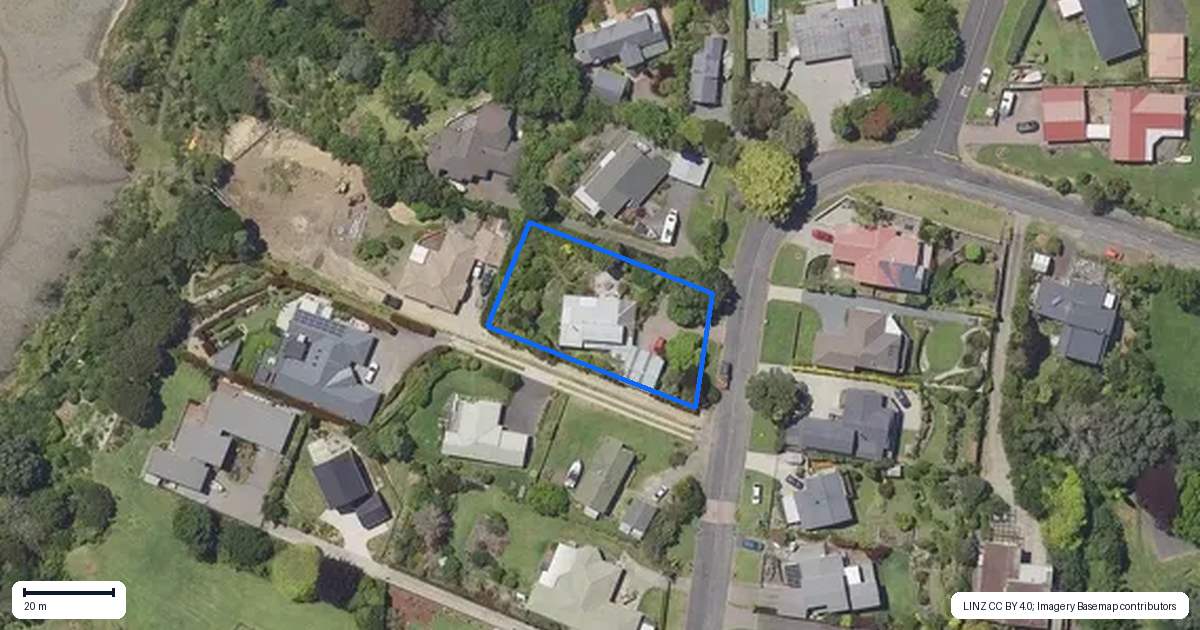 Property context map for 261 Tanners Point Road, Tanners Point, Tahawai