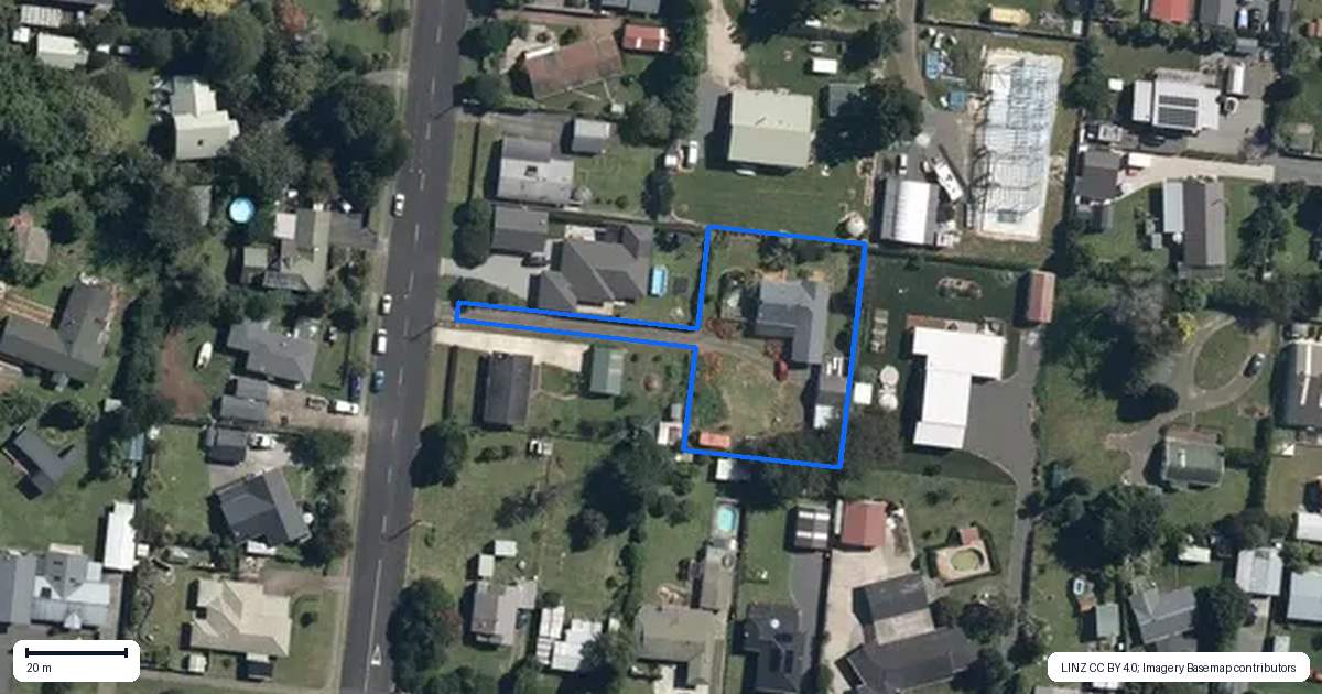 Property context map for 115 Ross Street, Pirongia