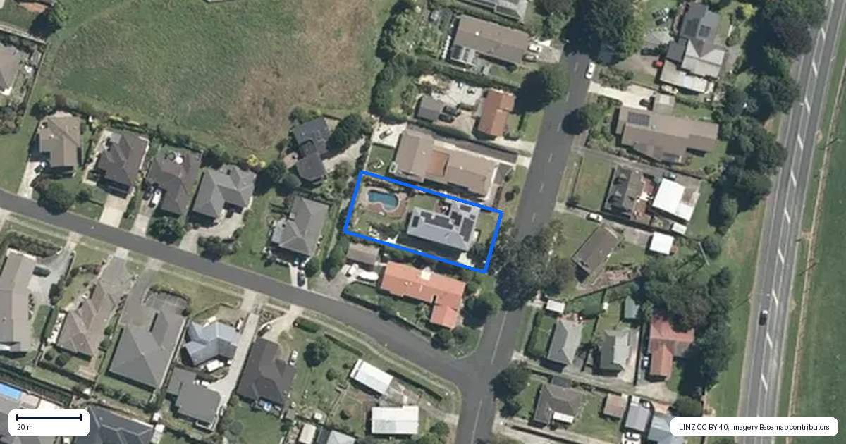 Property context map for 203 Taylor Avenue, Te Awamutu