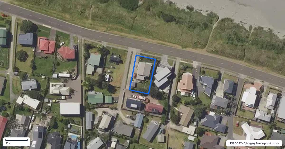 Property context map for 86 Ocean Road, Ohope
