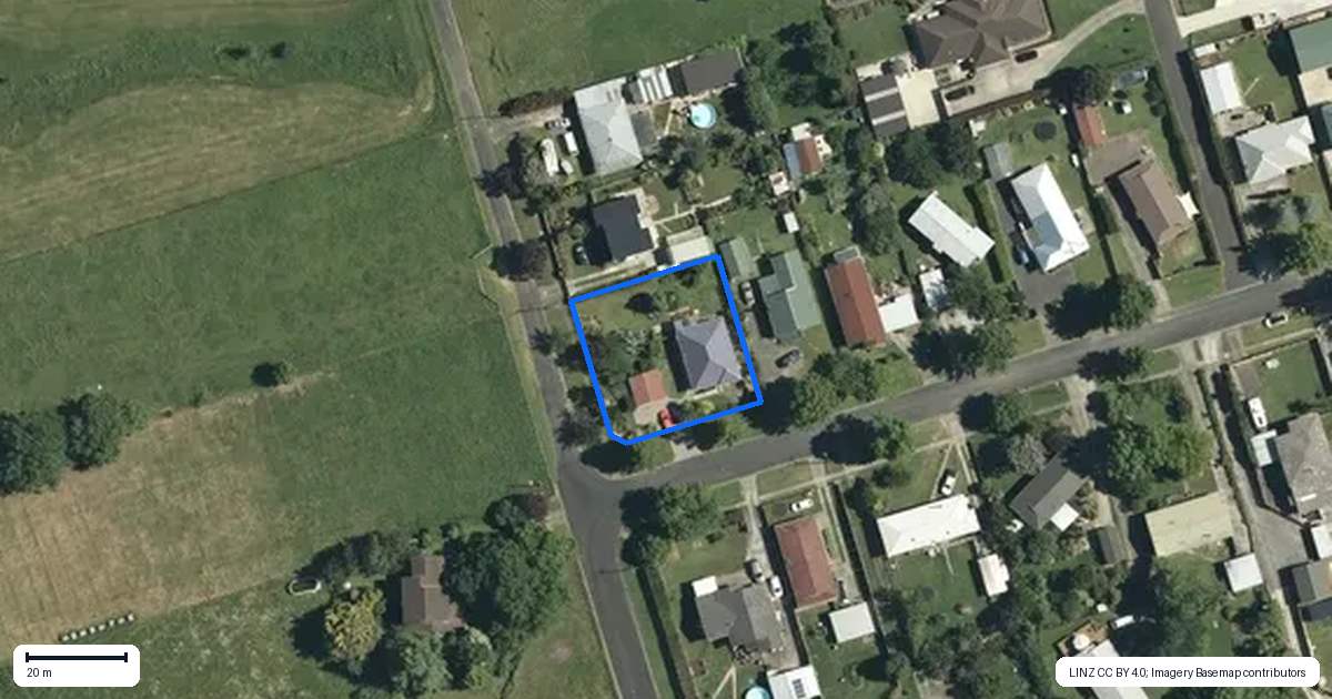 Property context map for 36 Hikutaia Street, Te Aroha