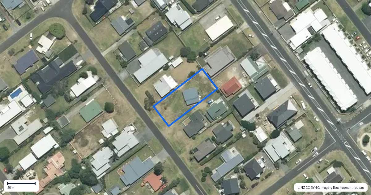 Property context map for 110 Mary Road, Whangamata