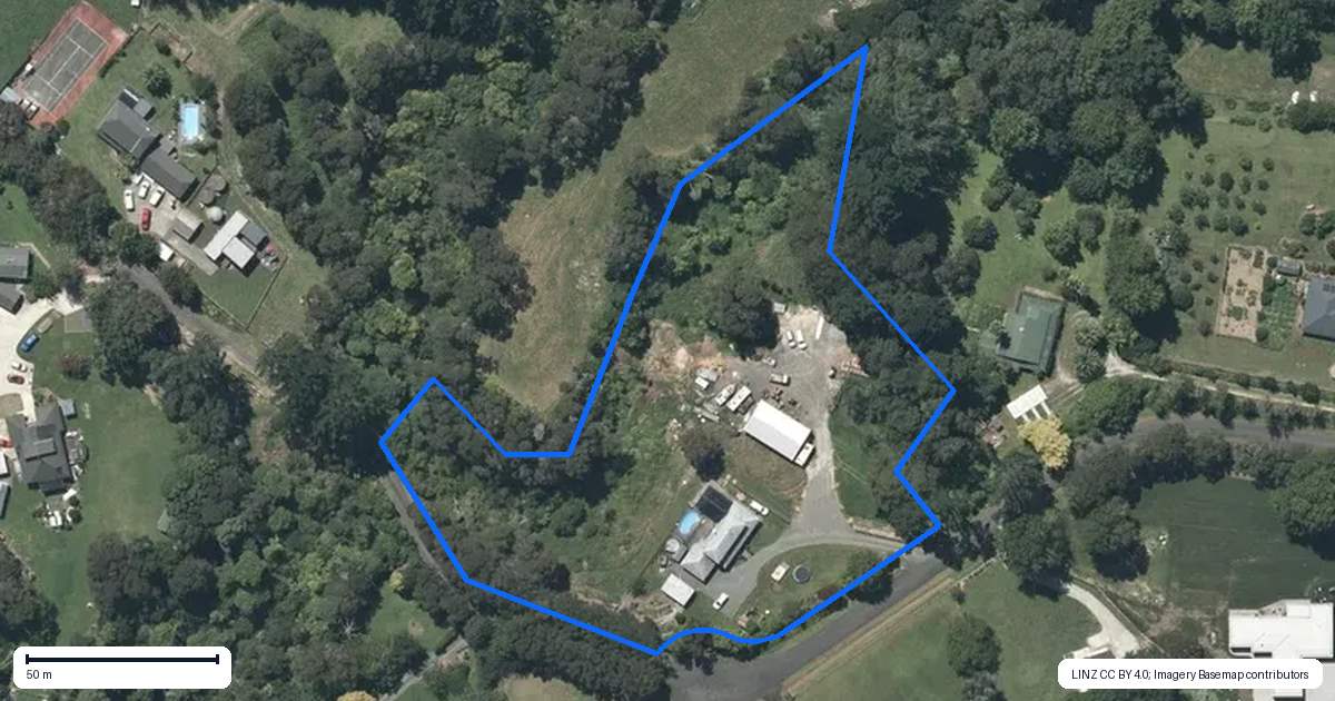 Property context map for 14 Willow Creek Lane, Whatawhata, Hamilton