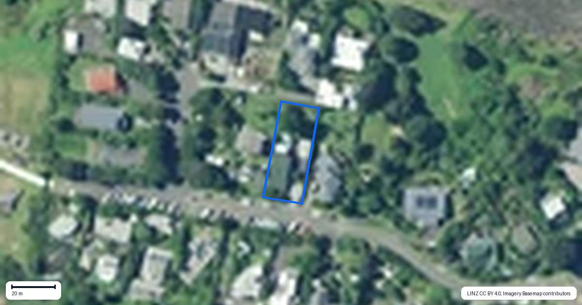 Property context map for 16 Calvert Road, Raglan