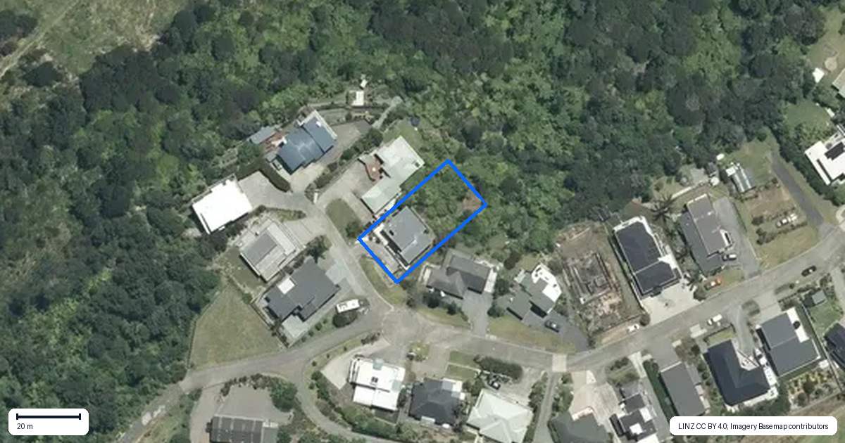 Property context map for 120 Pacific View Drive, Whangamata