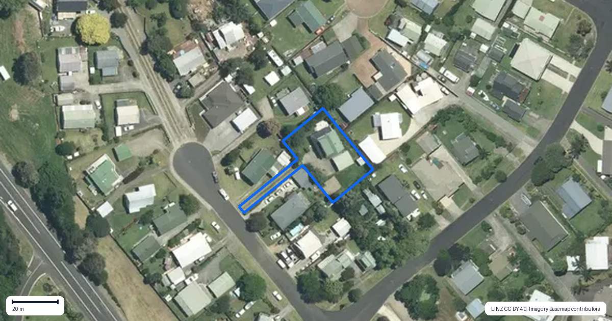 Property context map for 105 Ngati Pu Place, Whangamata
