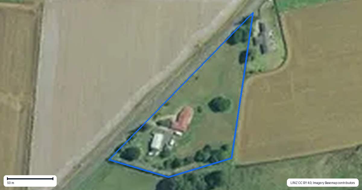 Property context map for 50 Smeeds Quarry Road, Pukekawa