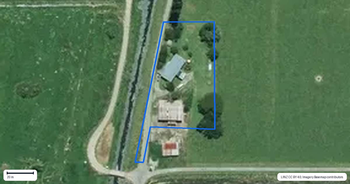 Property context map for 98A Poplar Lane, Edgecumbe