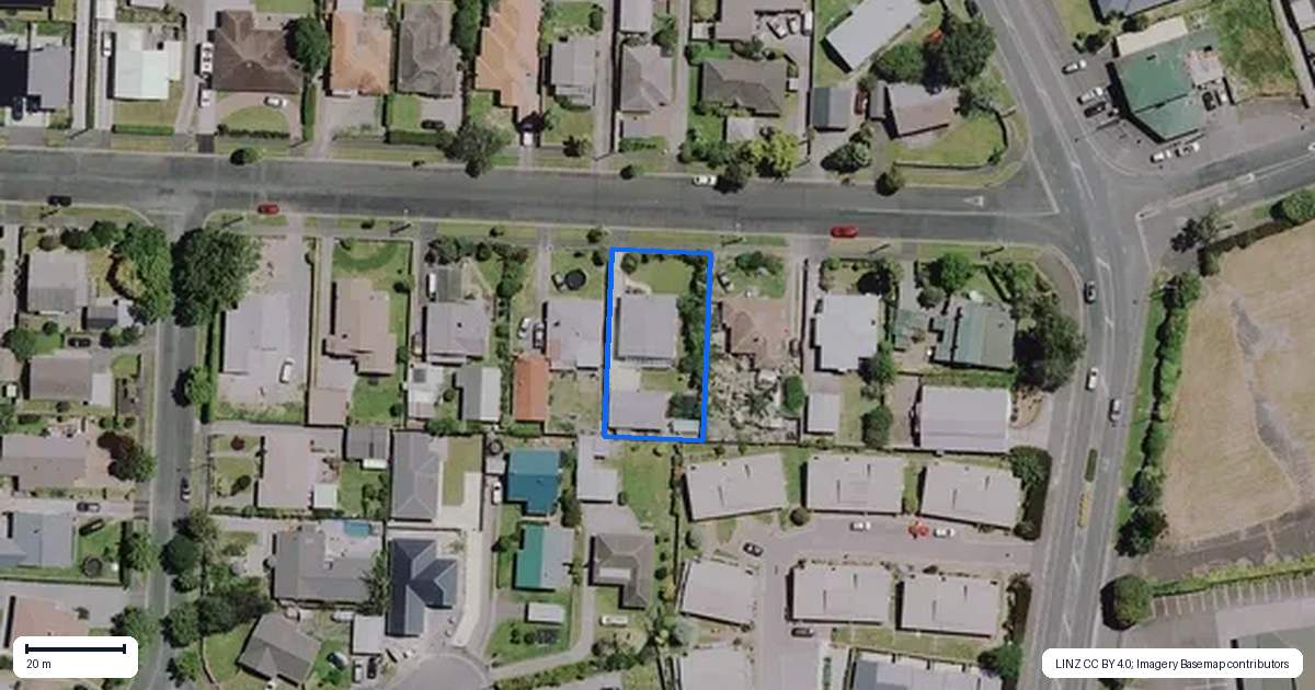 Property context map for 38 East Street, Claudelands, Hamilton