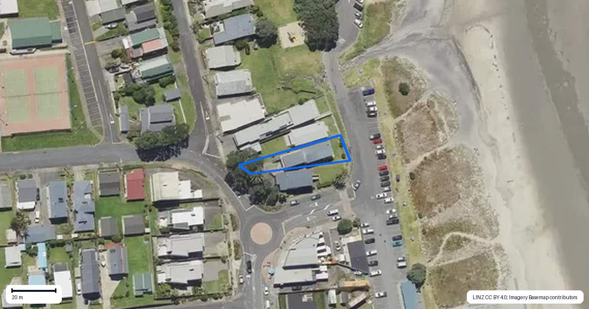 Property context map for 32 The Terrace, Waihi Beach