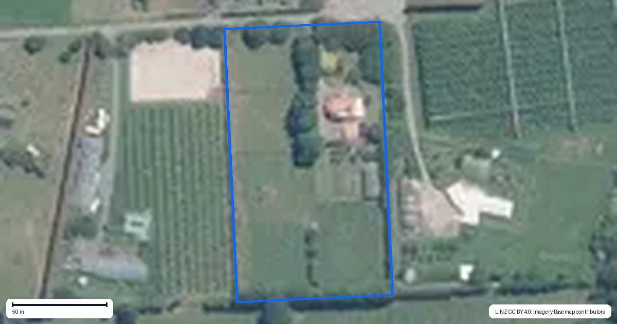 Property context map for 597D Omanawa Road, Omanawa