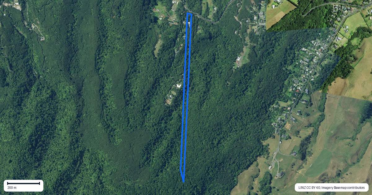 Property context map for 669 Wainui Road, Raglan