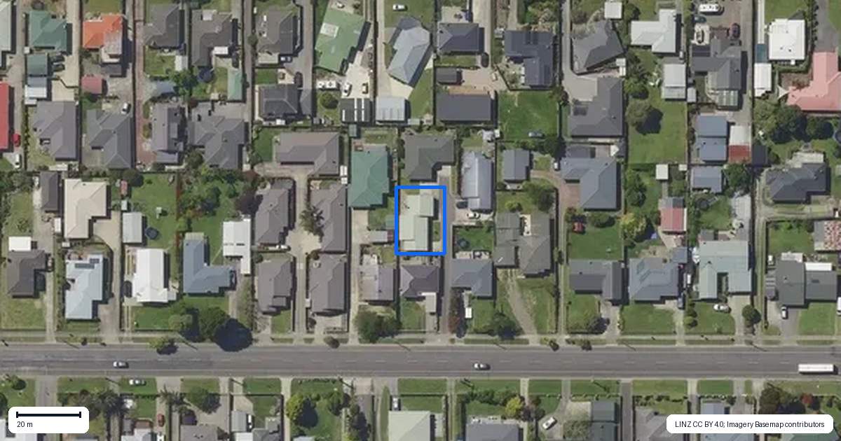 Property context map for 152A James Street, Whakatane