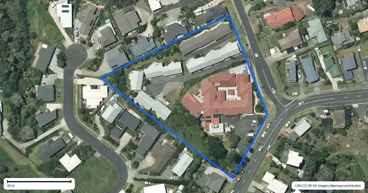 Property context map for 25I Violet Street, Raglan