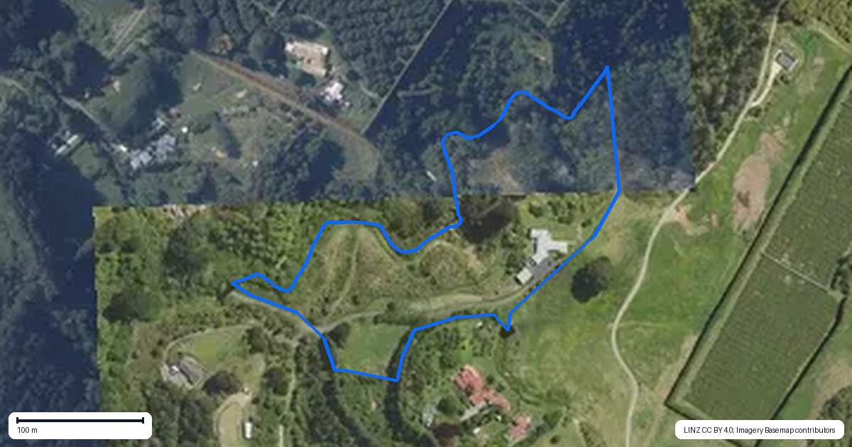 Property context map for 257F Whakamarama Road, Whakamarama
