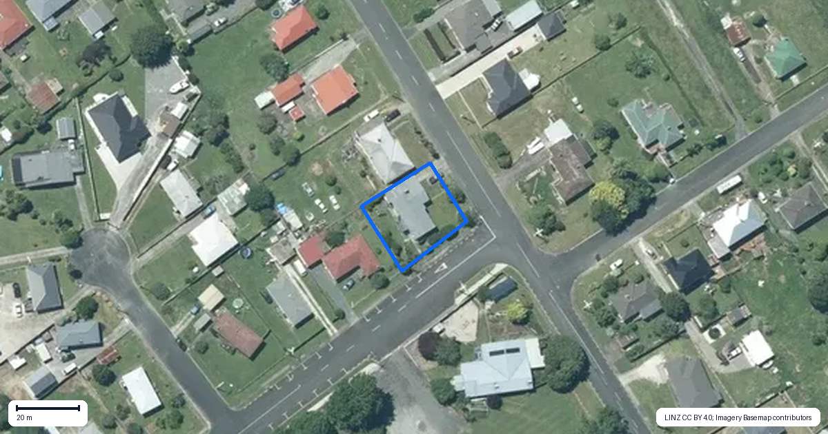 Property context map for 12 William Street, Te Kuiti