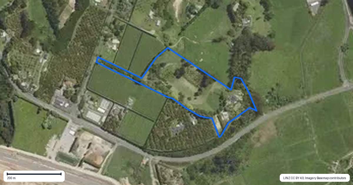 Property context map for 22B Clarke Road, Te Puna