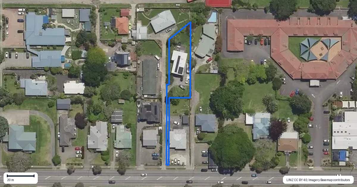 Property context map for 46A Domain Road, Whakatane