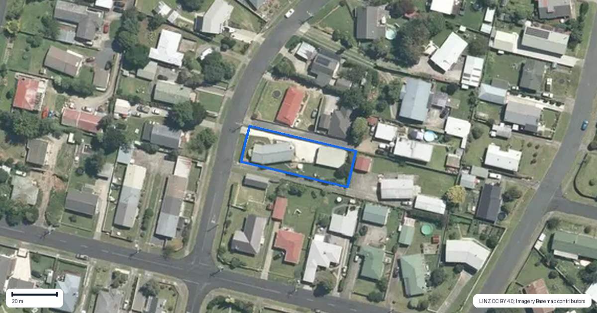 Property context map for 44 Williams Street, Te Awamutu
