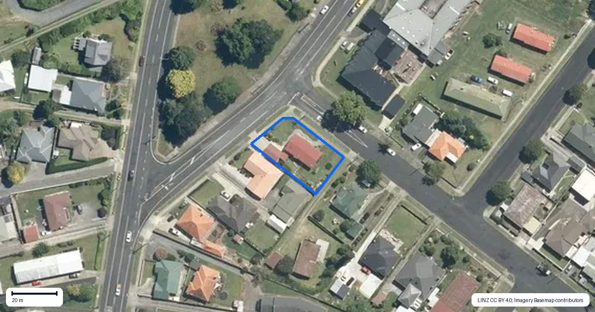 Property context map for 245 Brady Street, Te Awamutu