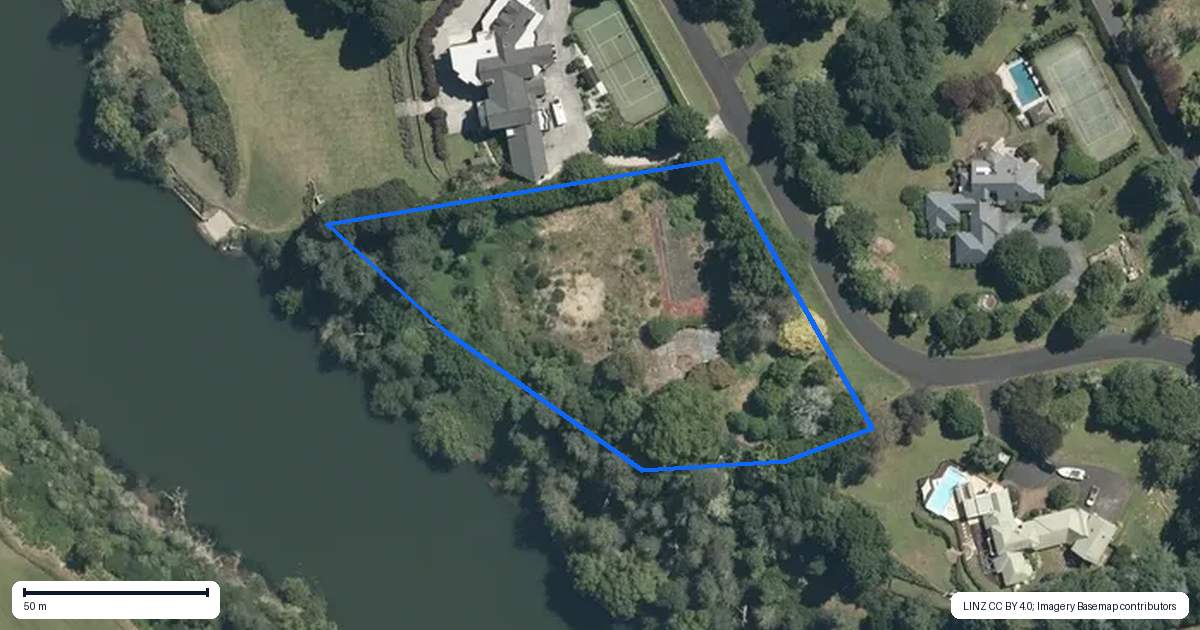 Property context map for 91 Te Awa Road, Tamahere, Hamilton