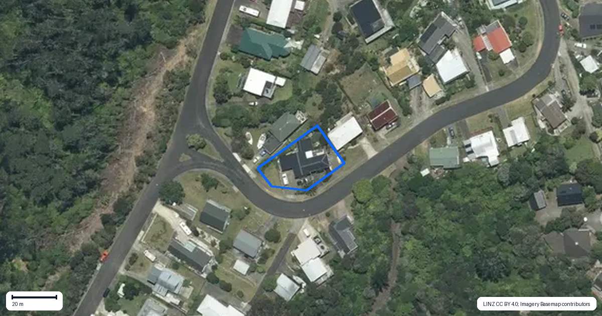 Property context map for 53 Windsor Drive, Tairua